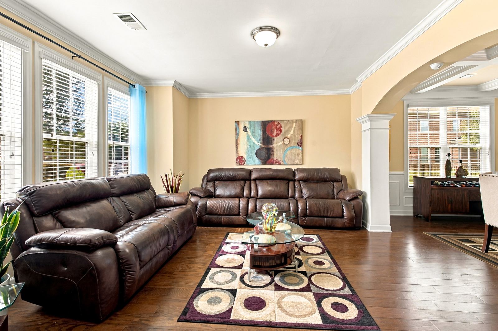 Staged living room ready to show